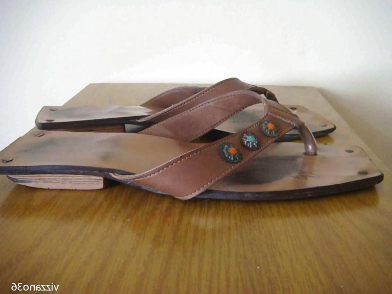 25P Chinelo de couro cru