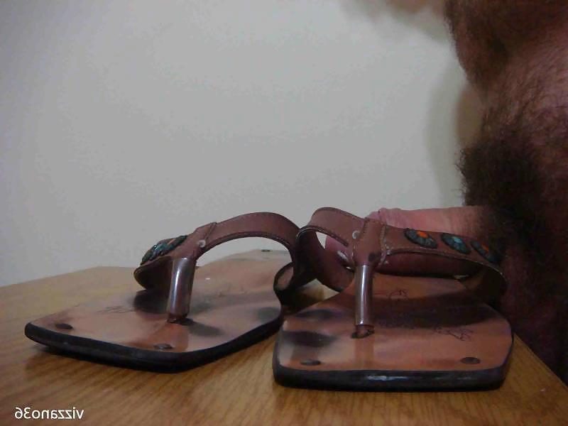 25P Chinelo de couro cru