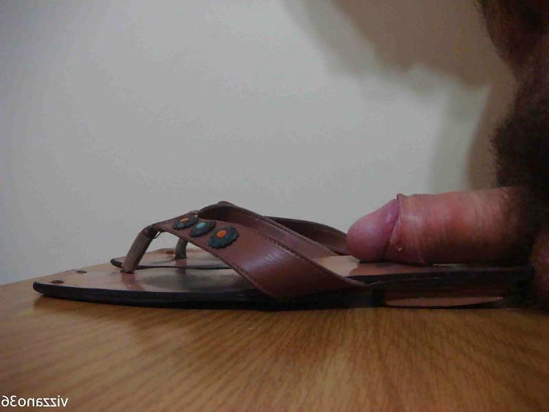 25P Chinelo de couro cru