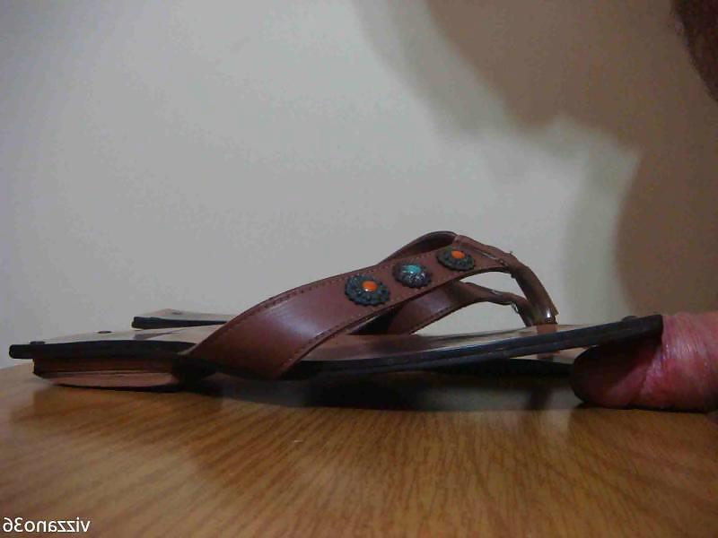 25P Chinelo de couro cru