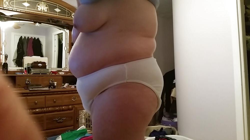 25P More of my naked, half naked bbw hairy pussy wife