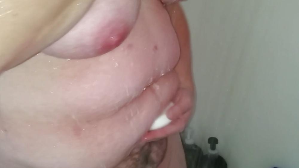 25P More of my naked, half naked bbw hairy pussy wife