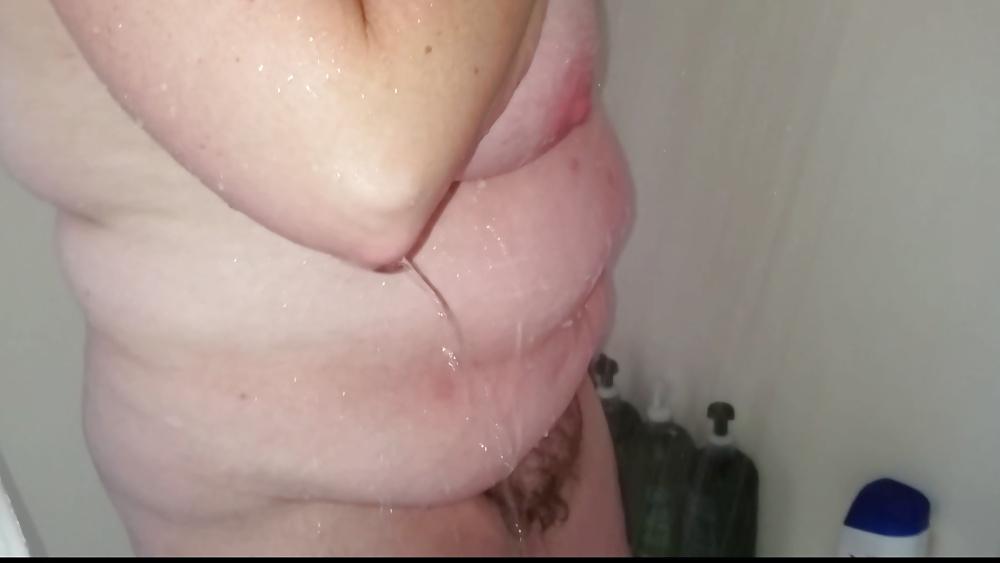 25P More of my naked, half naked bbw hairy pussy wife