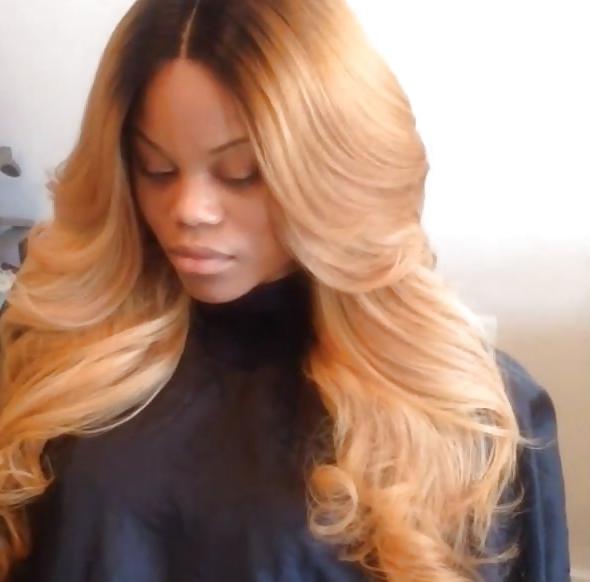 25P Black chicks with blonde hair