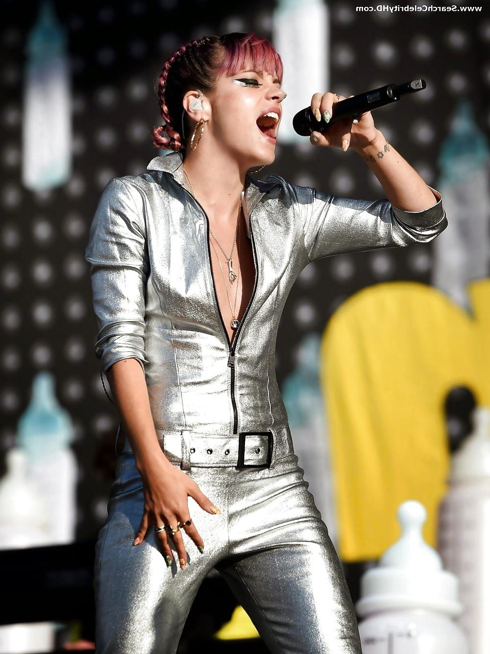 24P Lily Allen Nipple Slip Onstage At V Festival In London