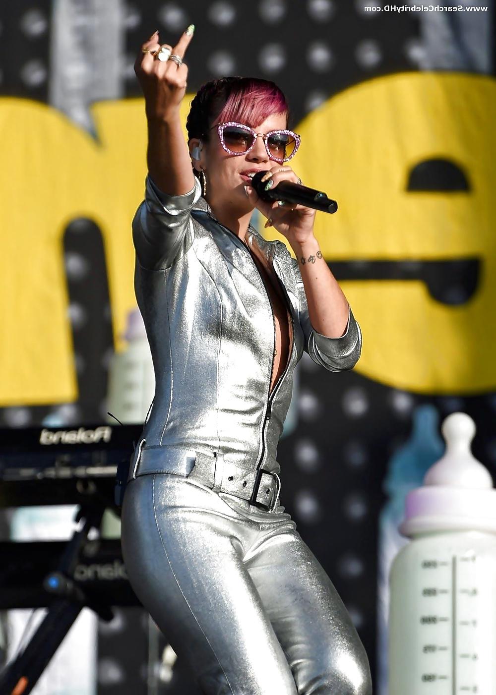 24P Lily Allen Nipple Slip Onstage At V Festival In London