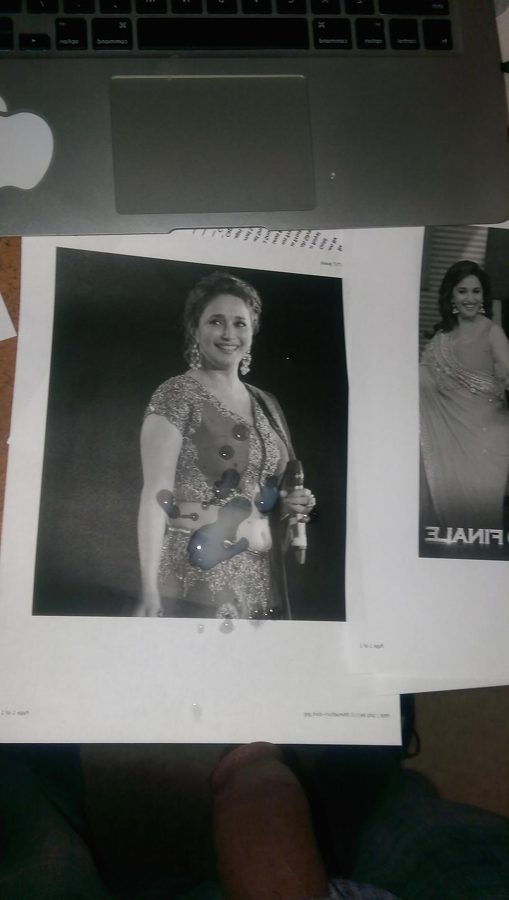 5P Cumshot on madhuri dixit