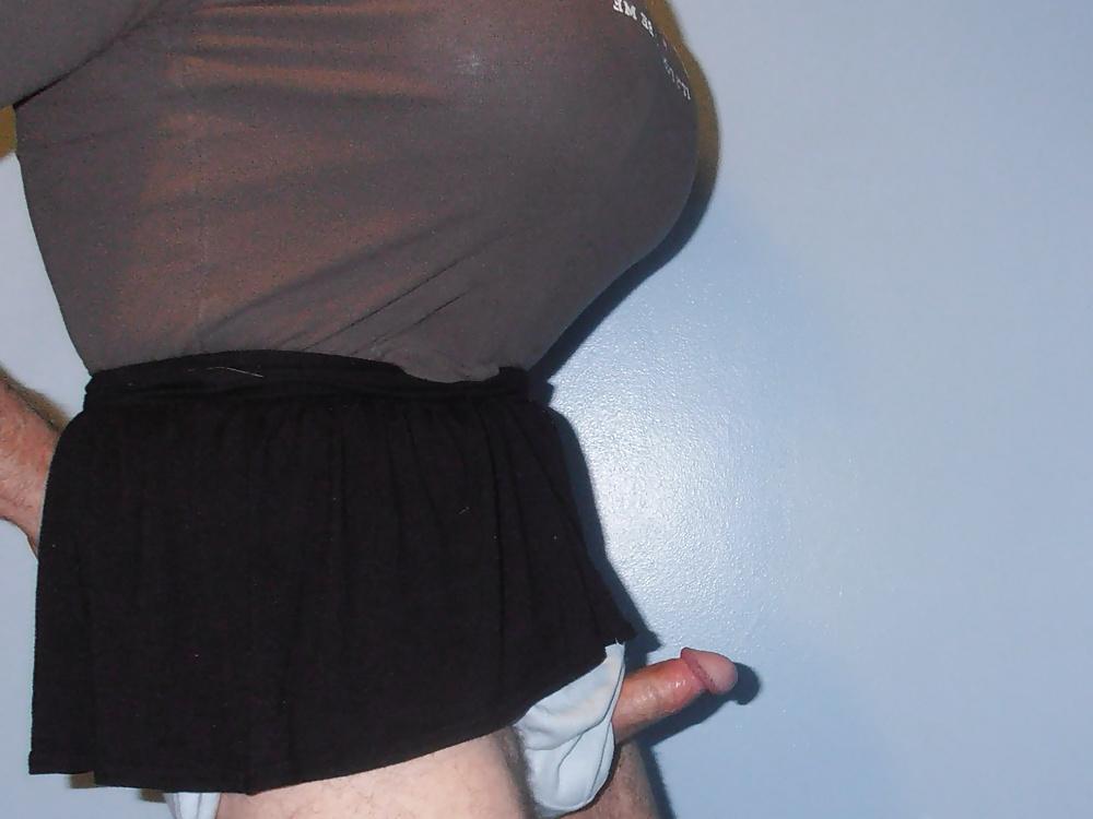 7P Granny neighbor's BBW granny panties with schoolgirl outfit
