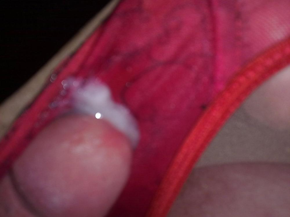 21P Tan tights and red panties for lovetights