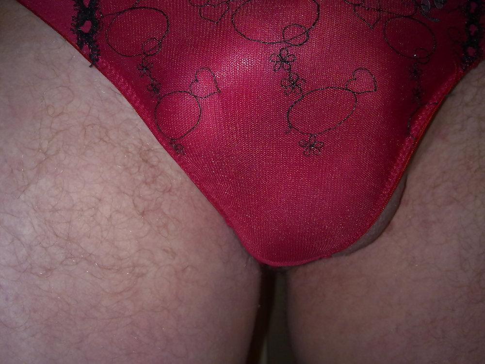 21P Tan tights and red panties for lovetights