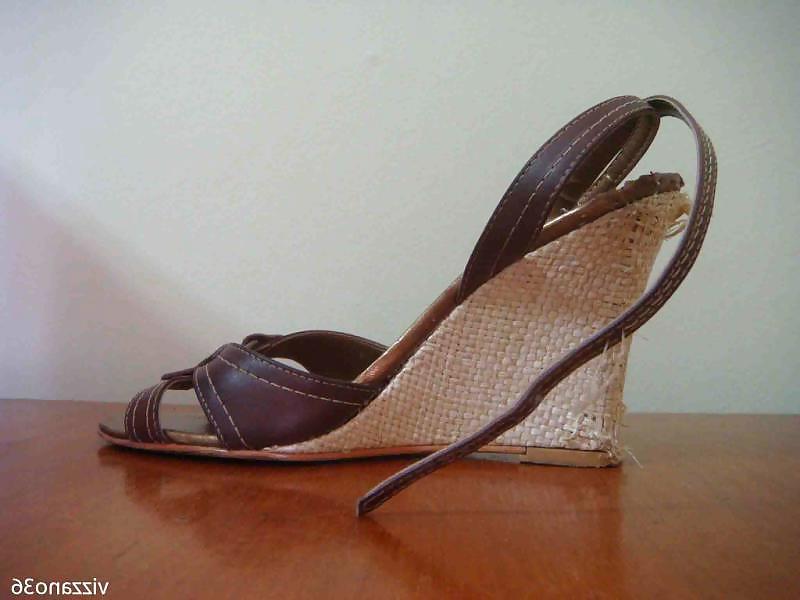 25P Sandalia Anabela marrom
