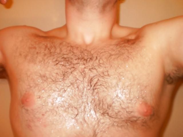 24P Sexy shaved oily shower