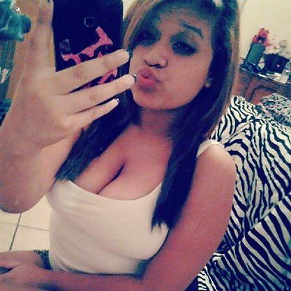 16P Fb selfies with cleavage