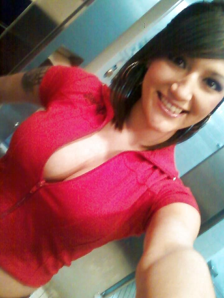 16P Fb selfies with cleavage