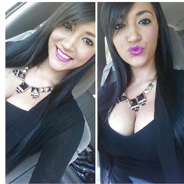 16P Fb selfies with cleavage