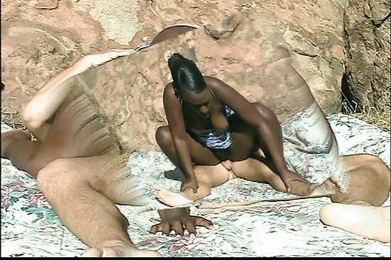 12P BLACK LIKE WHITE COCK OUTDOOR