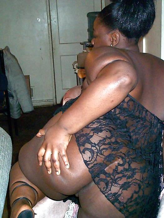 14P Black fatty in black lingerie