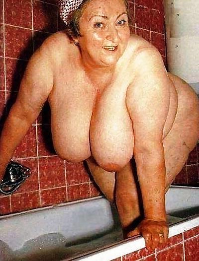 20P Older women in the shower.
