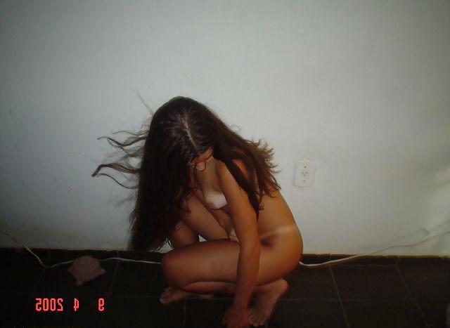 25P Hot tanlines teen strips shower masturbates