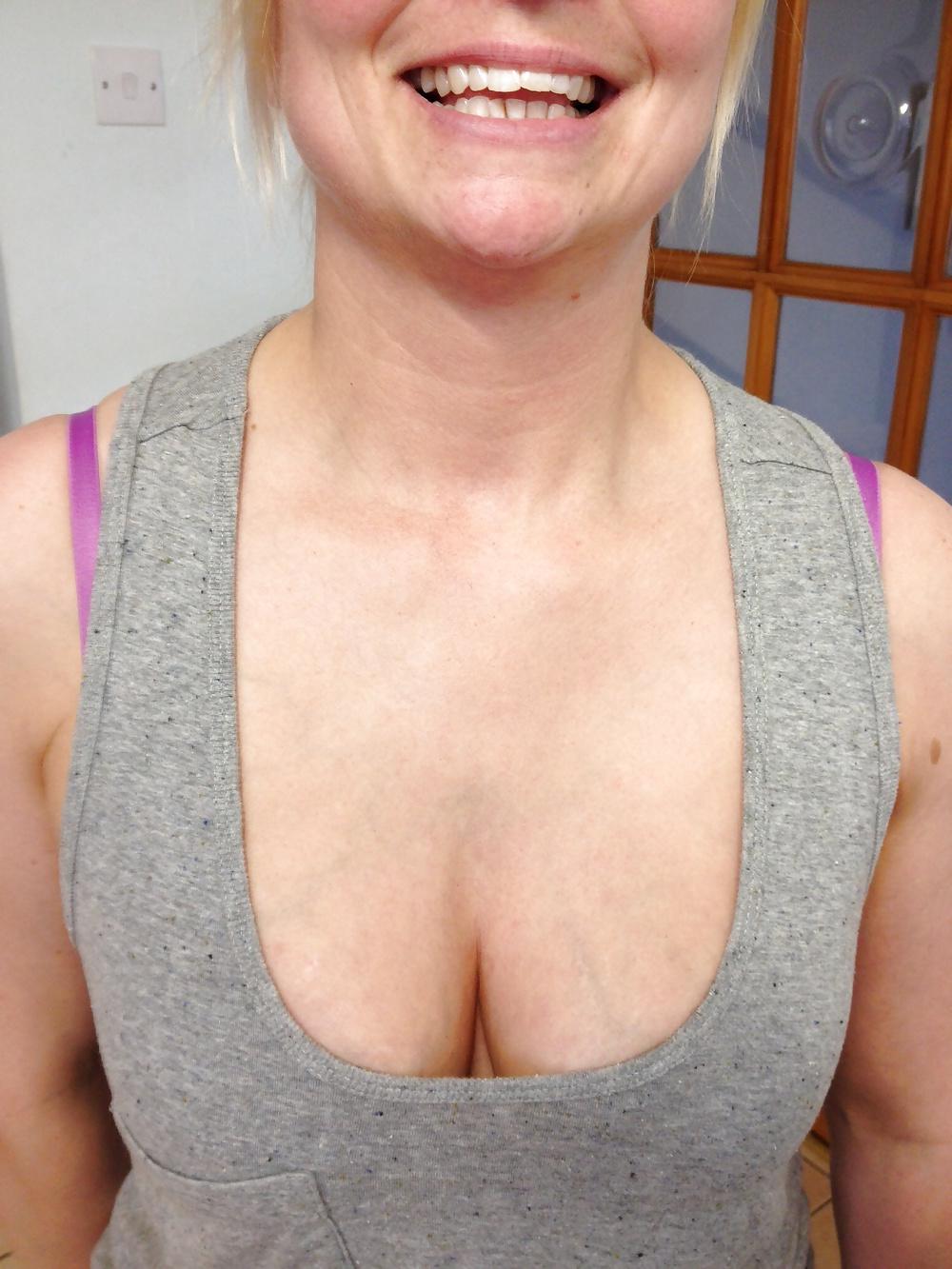 23P Cleavage shots, down my wife's tops