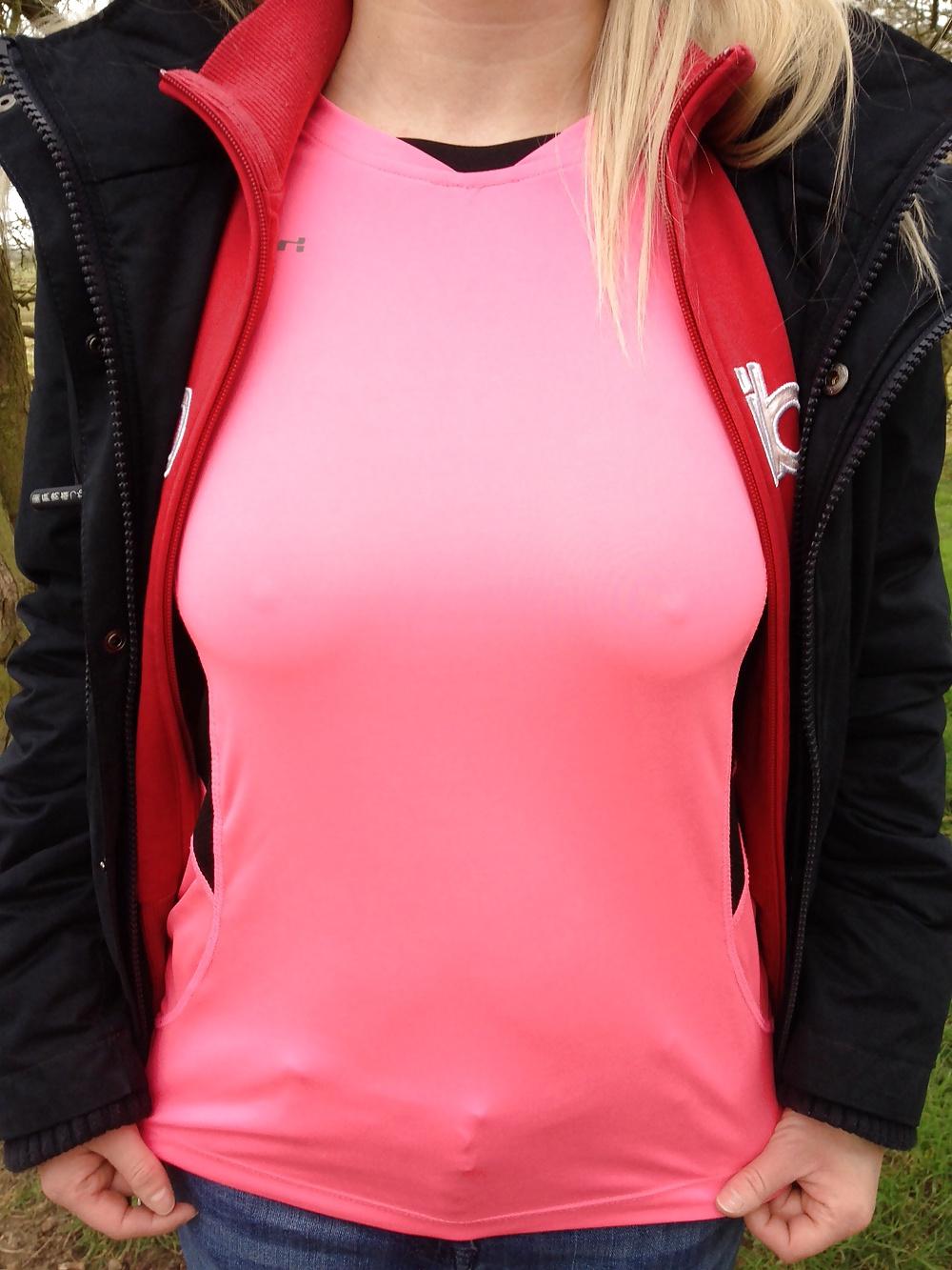 23P Cleavage shots, down my wife's tops