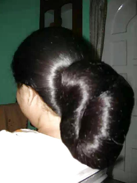 9P Sexy Indian Long Hair Buns