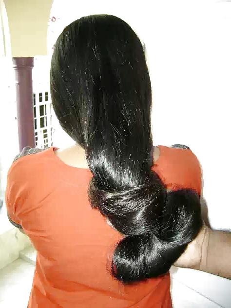 9P Sexy Indian Long Hair Buns