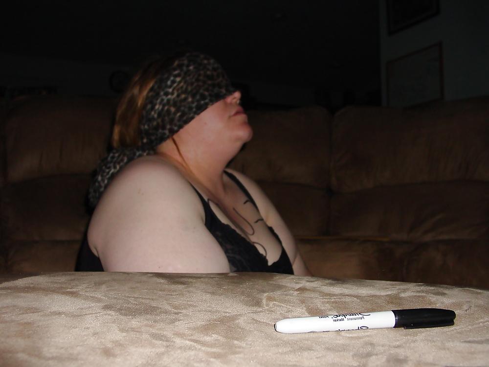 25P Bbw Kim Blindfolded