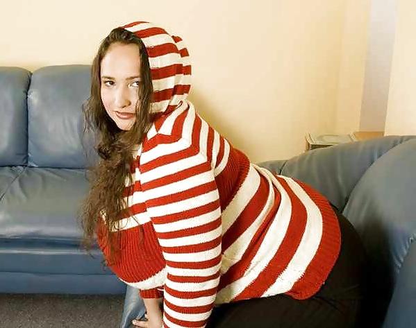 15P Huge Tit BBW Latina in Stripes