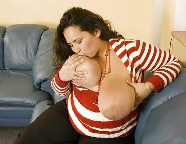 15P Huge Tit BBW Latina in Stripes