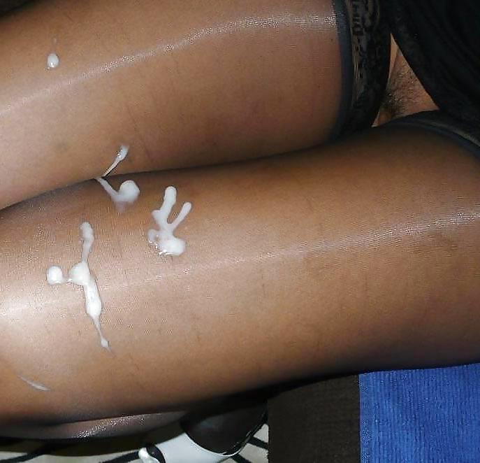 25P Cumshot on heels, nylons, legs by myself