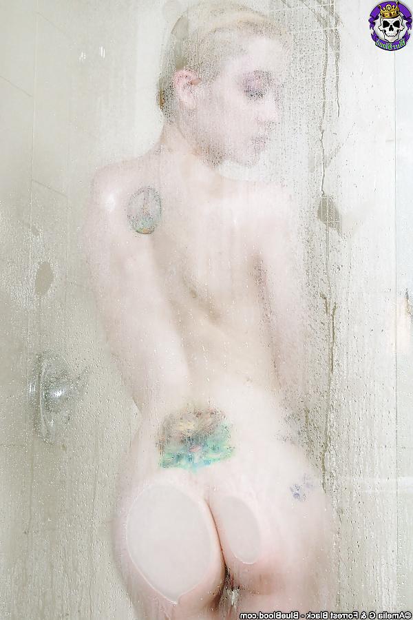 14P Cute ass petite raver girl in shower