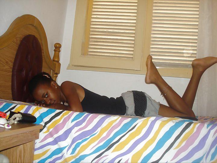25P Black teen feet