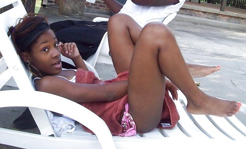 25P Black teen feet
