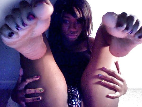 25P Black teen feet