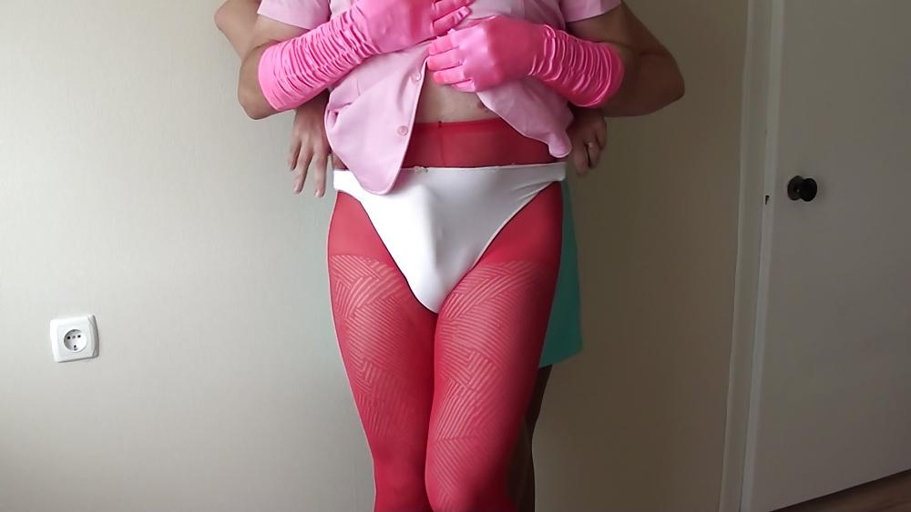 25P Red Pantyhose
