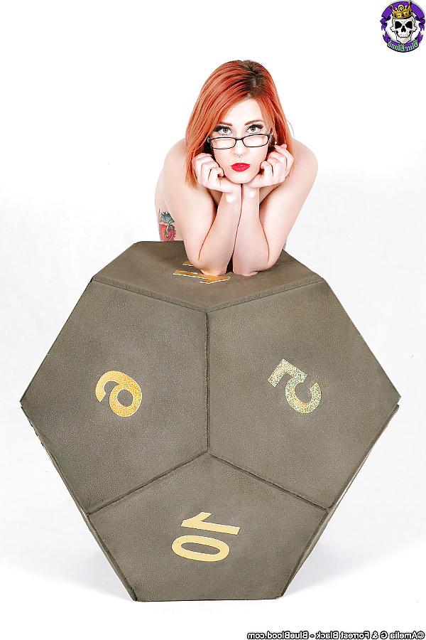 14P Nerdy Tattooed Redhead Gamer Girl