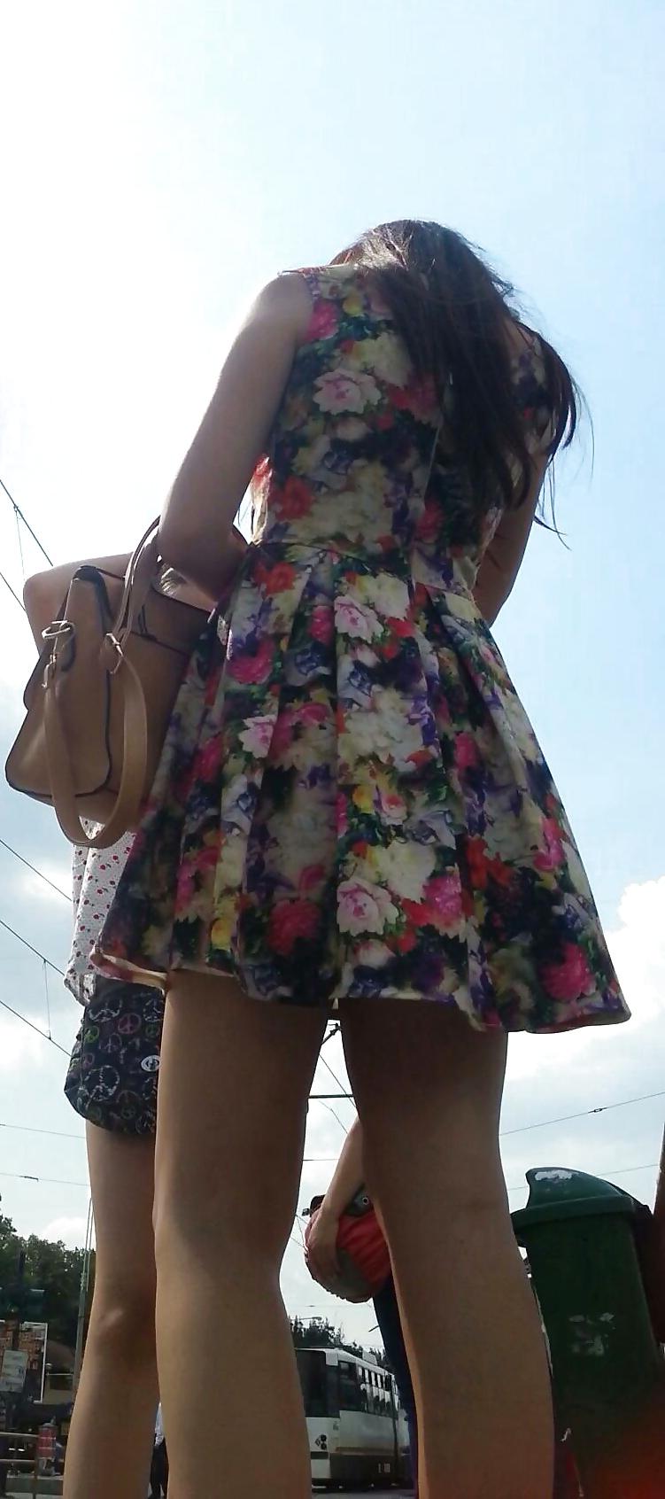 10P Spy sexy teens skirt and feet romanian