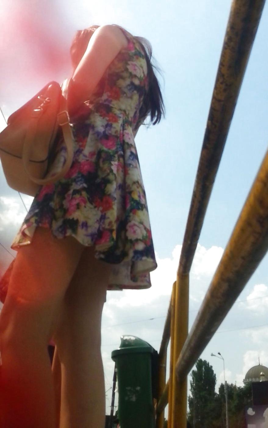 10P Spy sexy teens skirt and feet romanian