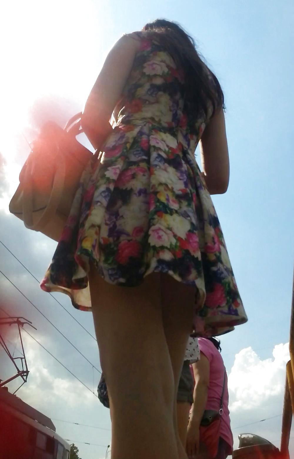 10P Spy sexy teens skirt and feet romanian