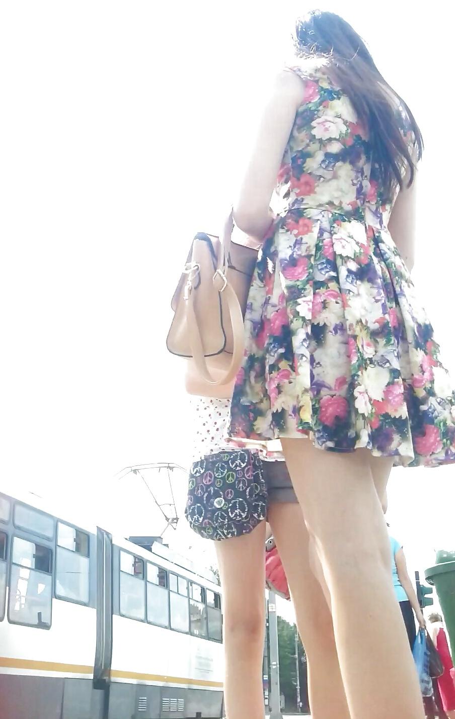 10P Spy sexy teens skirt and feet romanian