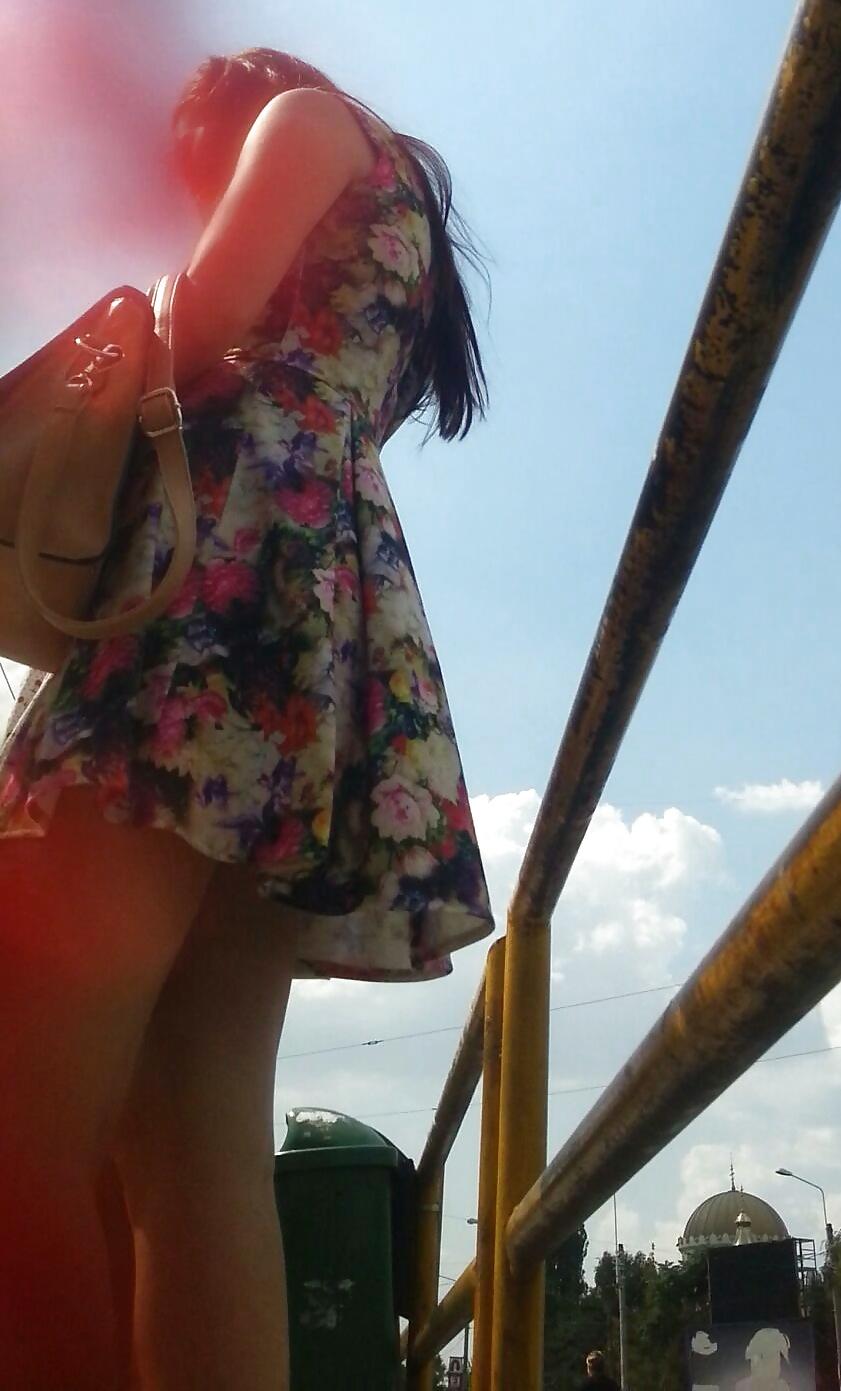 10P Spy sexy teens skirt and feet romanian