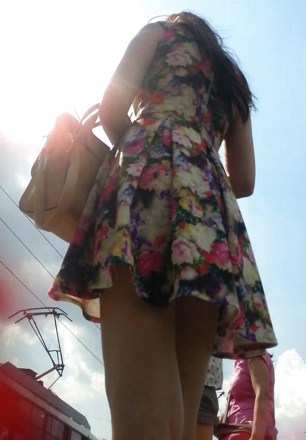 10P Spy sexy teens skirt and feet romanian