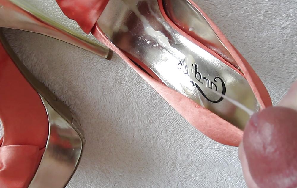 13P Orange & Gold Heels Cummed 3
