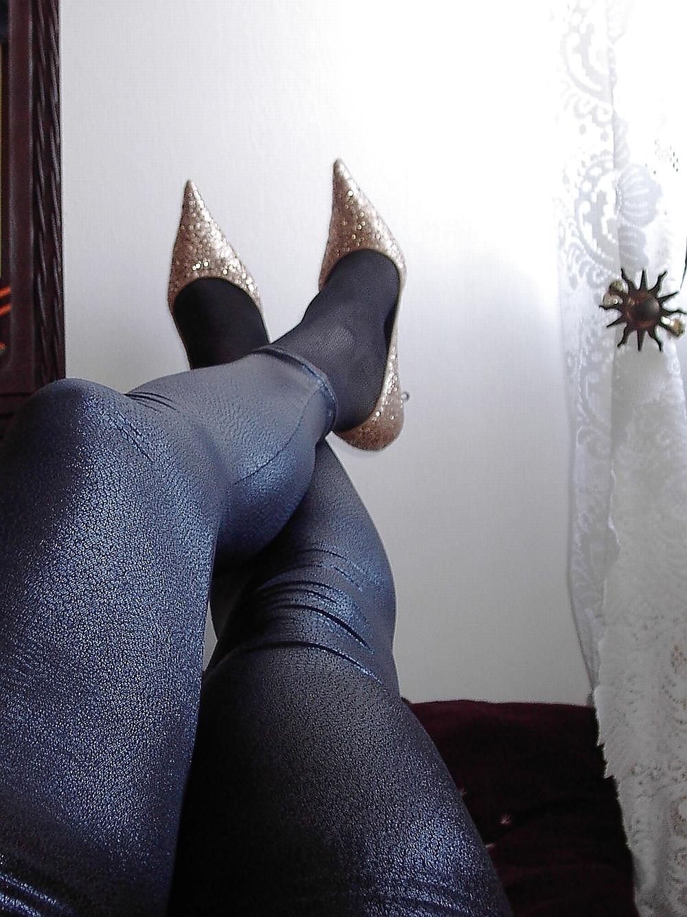 21P My 4 inch Stiletto Heel N2H - Golden glitter Fashion-Pumps