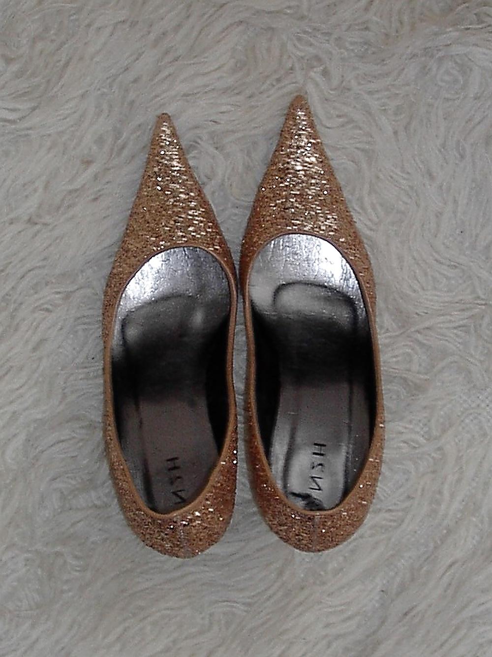 21P My 4 inch Stiletto Heel N2H - Golden glitter Fashion-Pumps