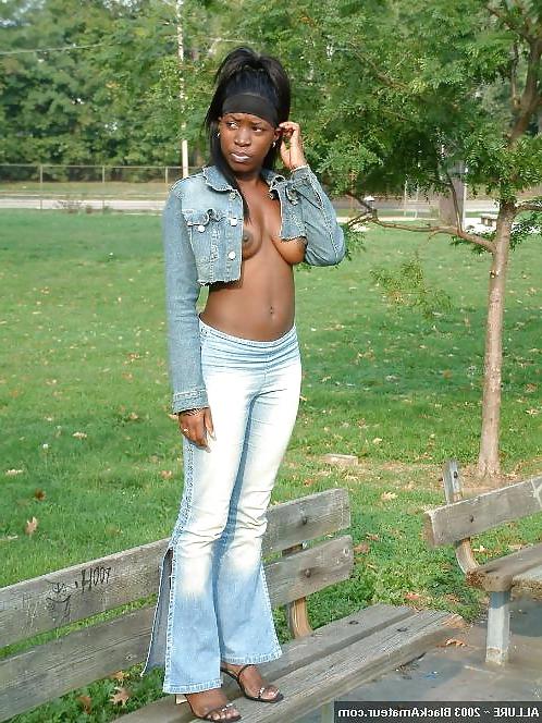 16P Black Chick in public