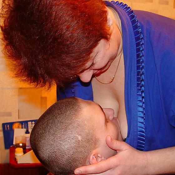 20P Matures loves to give breast to young guys VII