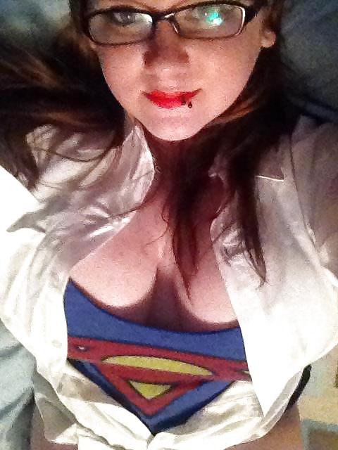 25P Super HUGE titted nerdy girl