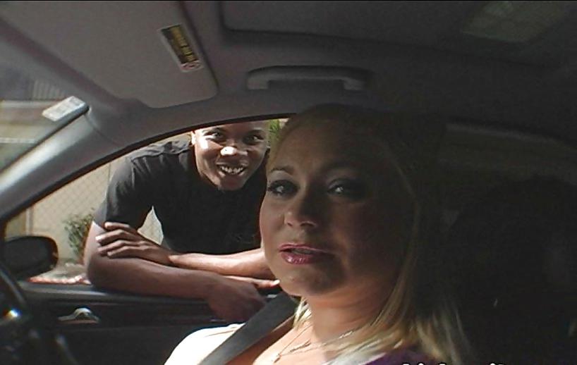 14P BBW Sam 38G - inspects a black cock